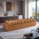 Meridian Rumble Cognac Vegan Leather Bench IMAGE 2