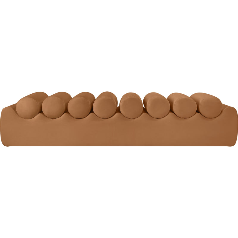 Meridian Rumble Cognac Vegan Leather Bench IMAGE 3