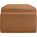 Meridian Rumble Cognac Vegan Leather Bench IMAGE 4