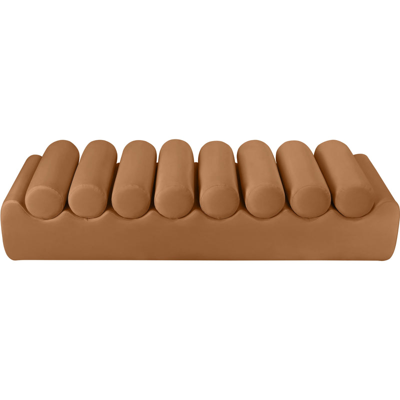 Meridian Rumble Cognac Vegan Leather Bench IMAGE 5