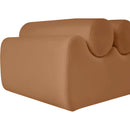 Meridian Rumble Cognac Vegan Leather Bench IMAGE 6