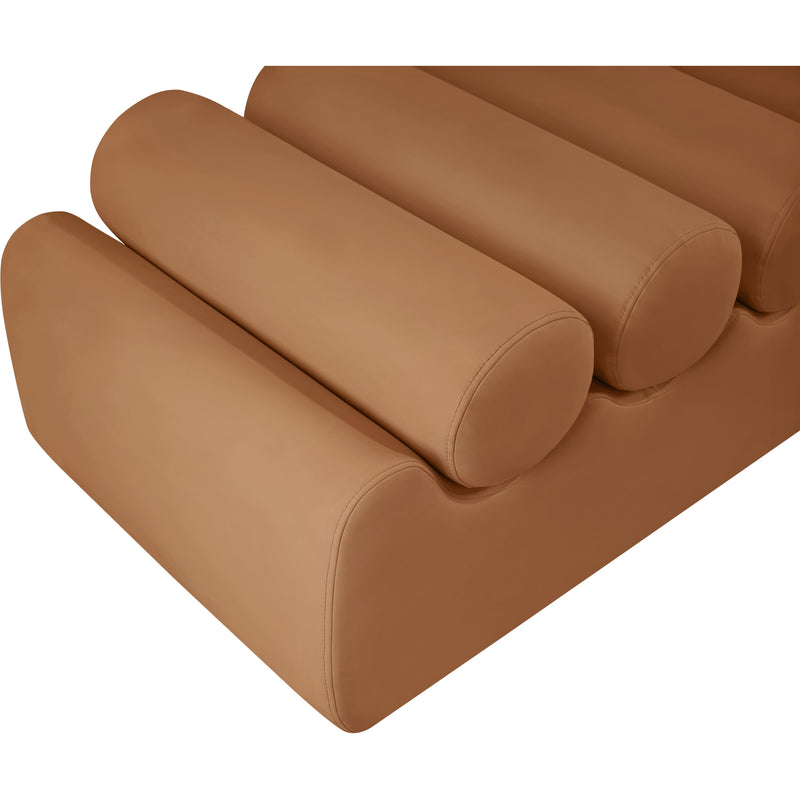 Meridian Rumble Cognac Vegan Leather Bench IMAGE 7