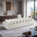 Meridian Rumble Cream Vegan Leather Bench IMAGE 2