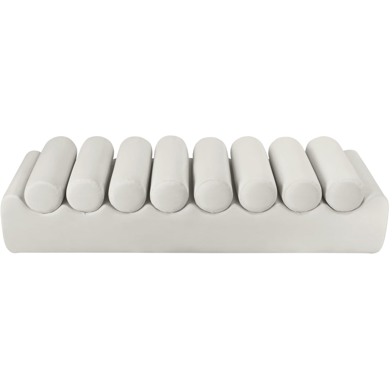 Meridian Rumble Cream Vegan Leather Bench IMAGE 5