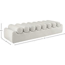 Meridian Rumble Cream Vegan Leather Bench IMAGE 9