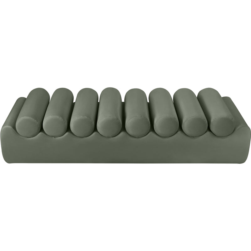 Meridian Rumble Green Vegan Leather Bench IMAGE 5