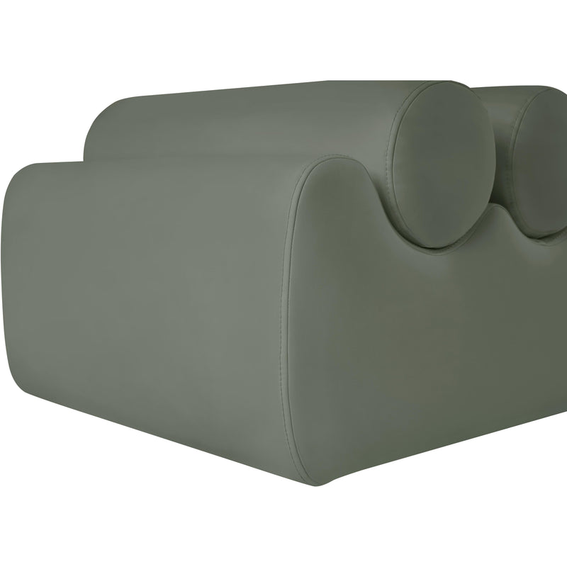 Meridian Rumble Green Vegan Leather Bench IMAGE 6