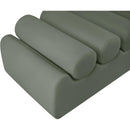 Meridian Rumble Green Vegan Leather Bench IMAGE 7