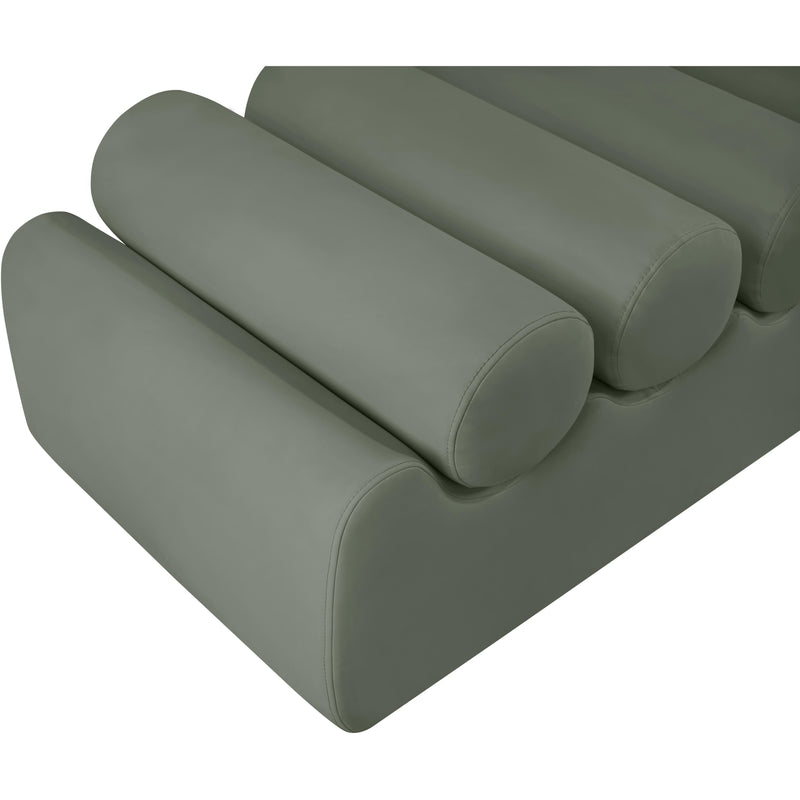 Meridian Rumble Green Vegan Leather Bench IMAGE 7