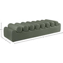 Meridian Rumble Green Vegan Leather Bench IMAGE 9