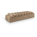 Meridian Rumble Tan Vegan Leather Bench IMAGE 1