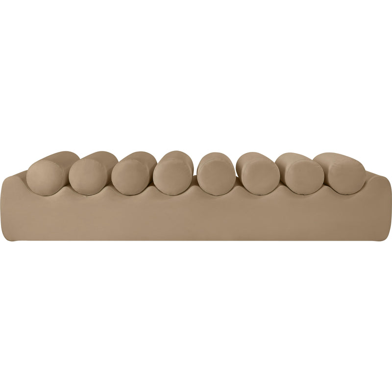 Meridian Rumble Tan Vegan Leather Bench IMAGE 3
