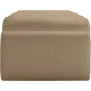 Meridian Rumble Tan Vegan Leather Bench IMAGE 4