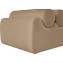 Meridian Rumble Tan Vegan Leather Bench IMAGE 6