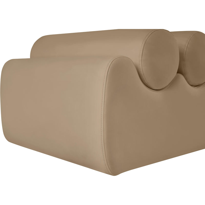 Meridian Rumble Tan Vegan Leather Bench IMAGE 6