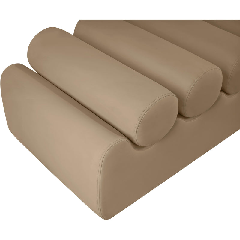 Meridian Rumble Tan Vegan Leather Bench IMAGE 7