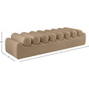 Meridian Rumble Tan Vegan Leather Bench IMAGE 9