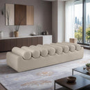 Meridian Rumble Taupe Vegan Leather Bench IMAGE 2