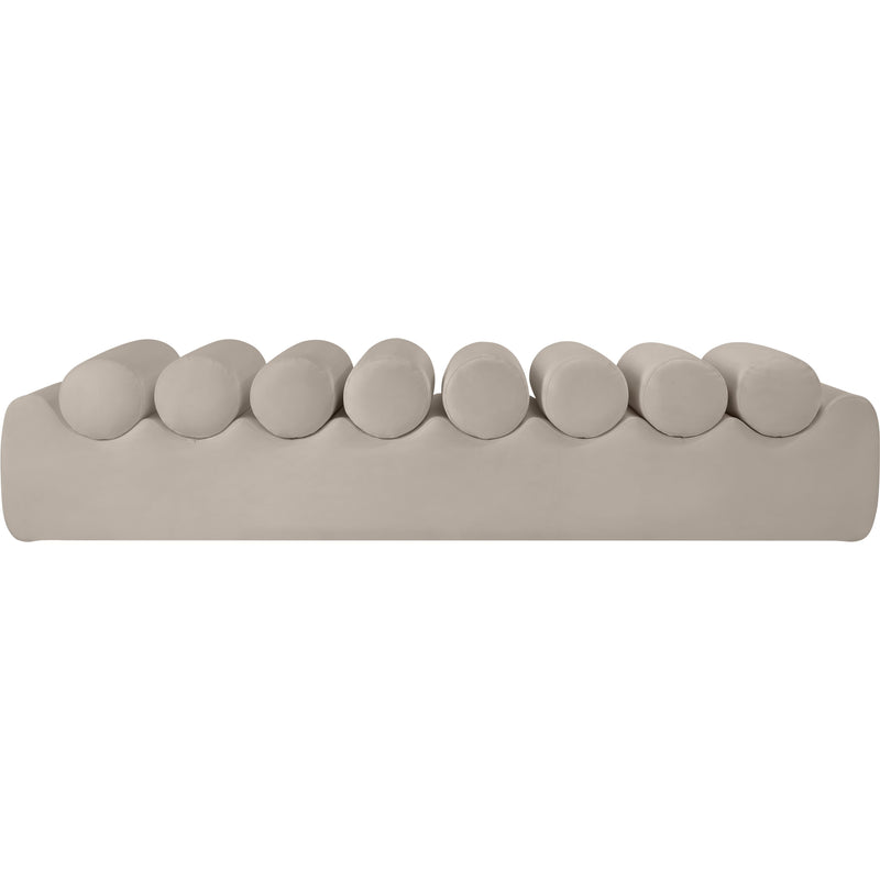 Meridian Rumble Taupe Vegan Leather Bench IMAGE 3