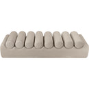 Meridian Rumble Taupe Vegan Leather Bench IMAGE 5