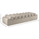 Meridian Rumble Taupe Vegan Leather Bench IMAGE 9