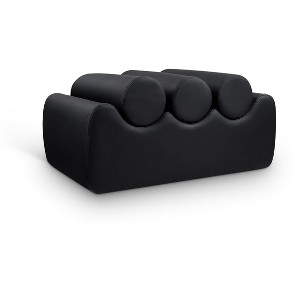 Meridian Rumble Black Vegan Leather Bench IMAGE 1
