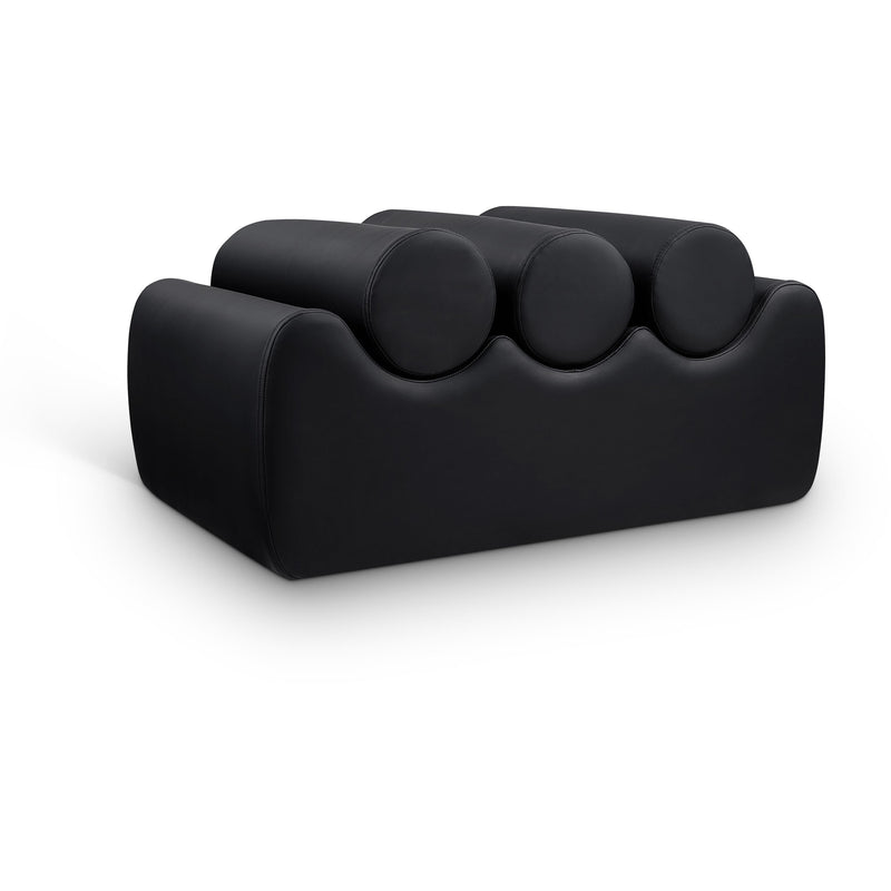 Meridian Rumble Black Vegan Leather Bench IMAGE 1