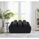 Meridian Rumble Black Vegan Leather Bench IMAGE 2