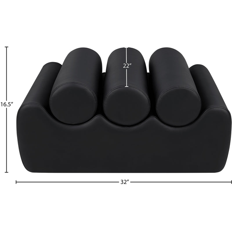 Meridian Rumble Black Vegan Leather Bench IMAGE 8