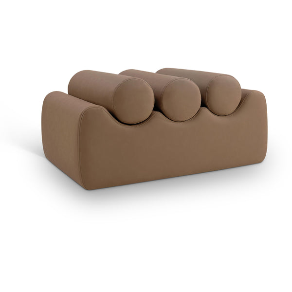 Meridian Rumble Brown Vegan Leather Bench IMAGE 1