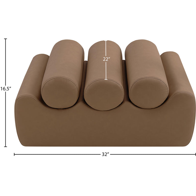 Meridian Rumble Brown Vegan Leather Bench IMAGE 8