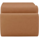 Meridian Rumble Cognac Vegan Leather Bench IMAGE 4