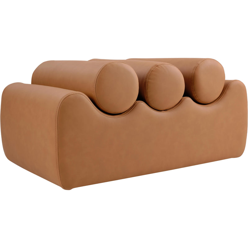 Meridian Rumble Cognac Vegan Leather Bench IMAGE 5