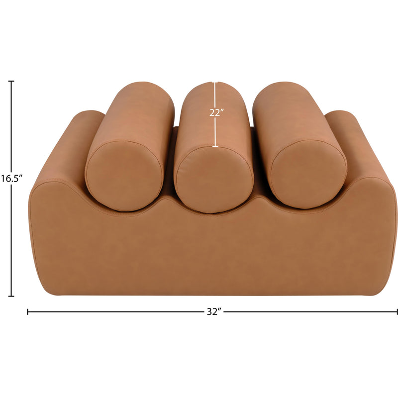 Meridian Rumble Cognac Vegan Leather Bench IMAGE 8
