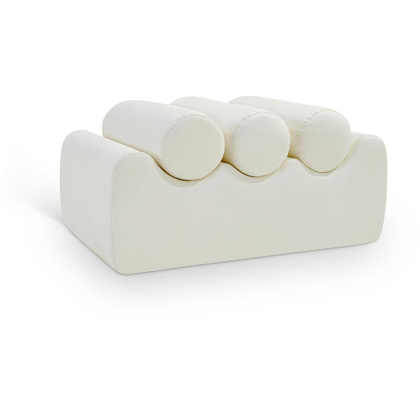 Meridian Rumble Cream Vegan Leather Bench IMAGE 1