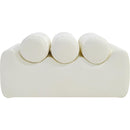 Meridian Rumble Cream Vegan Leather Bench IMAGE 3