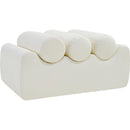 Meridian Rumble Cream Vegan Leather Bench IMAGE 5