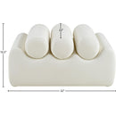 Meridian Rumble Cream Vegan Leather Bench IMAGE 8