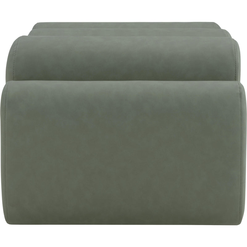 Meridian Rumble Green Vegan Leather Bench IMAGE 4