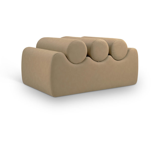 Meridian Rumble Tan Vegan Leather Bench IMAGE 1