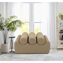 Meridian Rumble Tan Vegan Leather Bench IMAGE 2