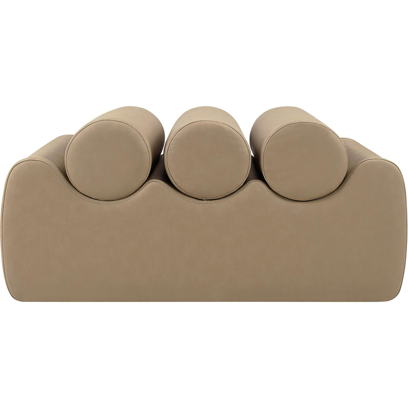Meridian Rumble Tan Vegan Leather Bench IMAGE 3