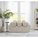 Meridian Rumble Taupe Vegan Leather Bench IMAGE 2