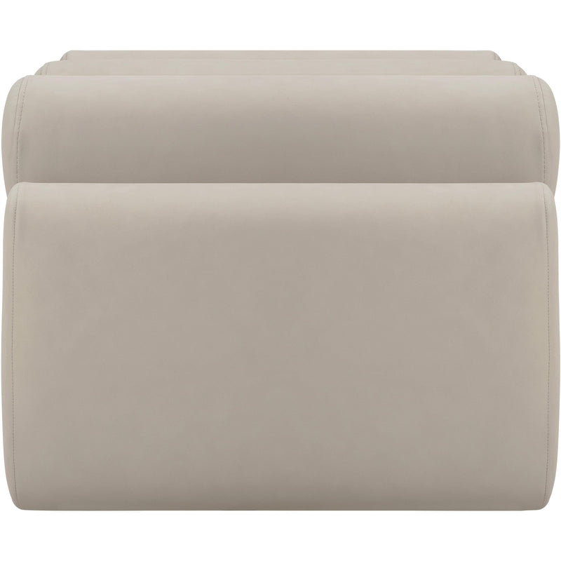 Meridian Rumble Taupe Vegan Leather Bench IMAGE 4