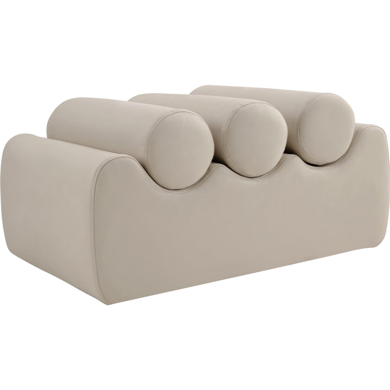 Meridian Rumble Taupe Vegan Leather Bench IMAGE 5