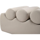 Meridian Rumble Taupe Vegan Leather Bench IMAGE 6