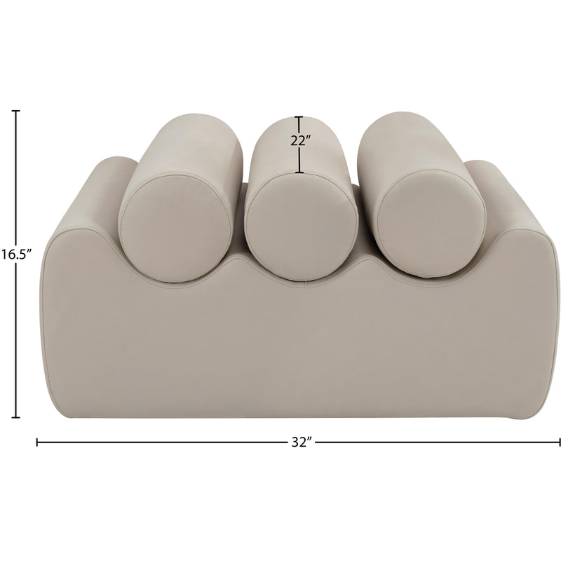 Meridian Rumble Taupe Vegan Leather Bench IMAGE 8