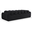 Meridian Rumble Black Vegan Leather Bench IMAGE 8