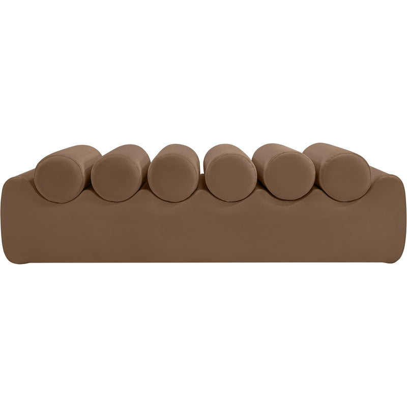 Meridian Rumble Brown Vegan Leather Bench IMAGE 3