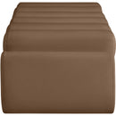 Meridian Rumble Brown Vegan Leather Bench IMAGE 4